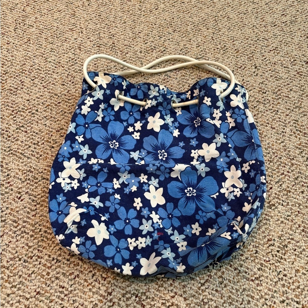 Limited Too Floral Blue and White Tote Bag. Y2K